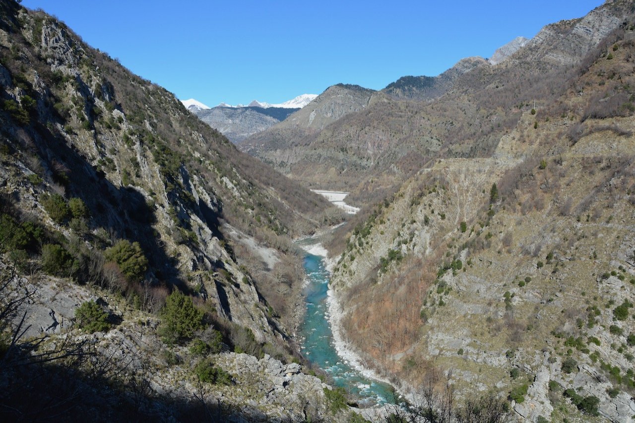 Εντοπισμός διαδρομής στην κοιλάδα του Αχελώου / Σκάλα Κορλίγκα - Σκαρπάρι - κρεμαστή Γέφυρα Αχελώου 