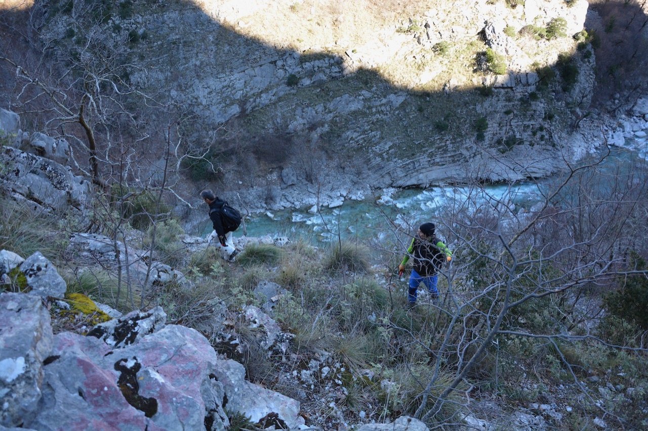 Εντοπισμός διαδρομής στην κοιλάδα του Αχελώου / Σκάλα Κορλίγκα - Σκαρπάρι - κρεμαστή Γέφυρα Αχελώου