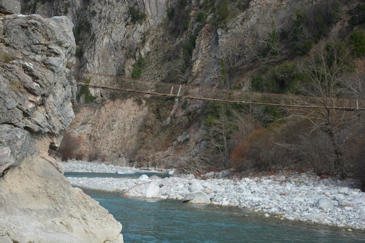 Εντοπισμός διαδρομής στην κοιλάδα του Αχελώου / Σκάλα Κορλίγκα - Σκαρπάρι - κρεμαστή Γέφυρα Αχελώου