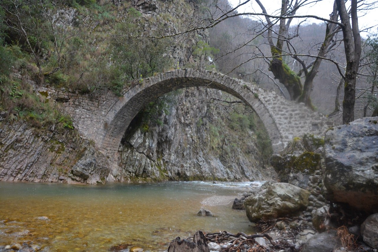 North Agrafa, Argithea / Locating the old path / Kali Komi to Korakonisi stone bridge 