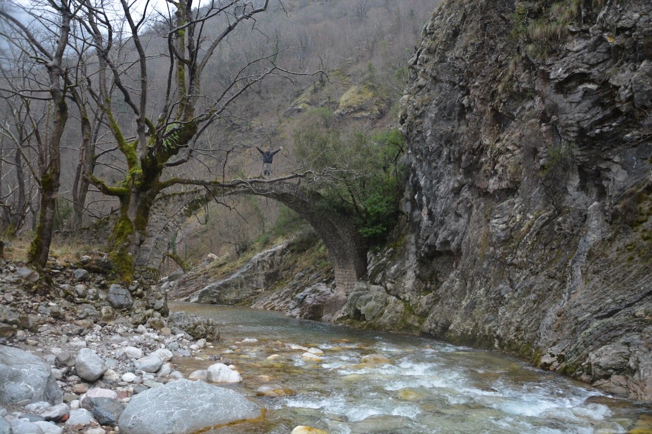 North Agrafa, Argithea / Locating the old path / Kali Komi to Korakonisi stone bridge 