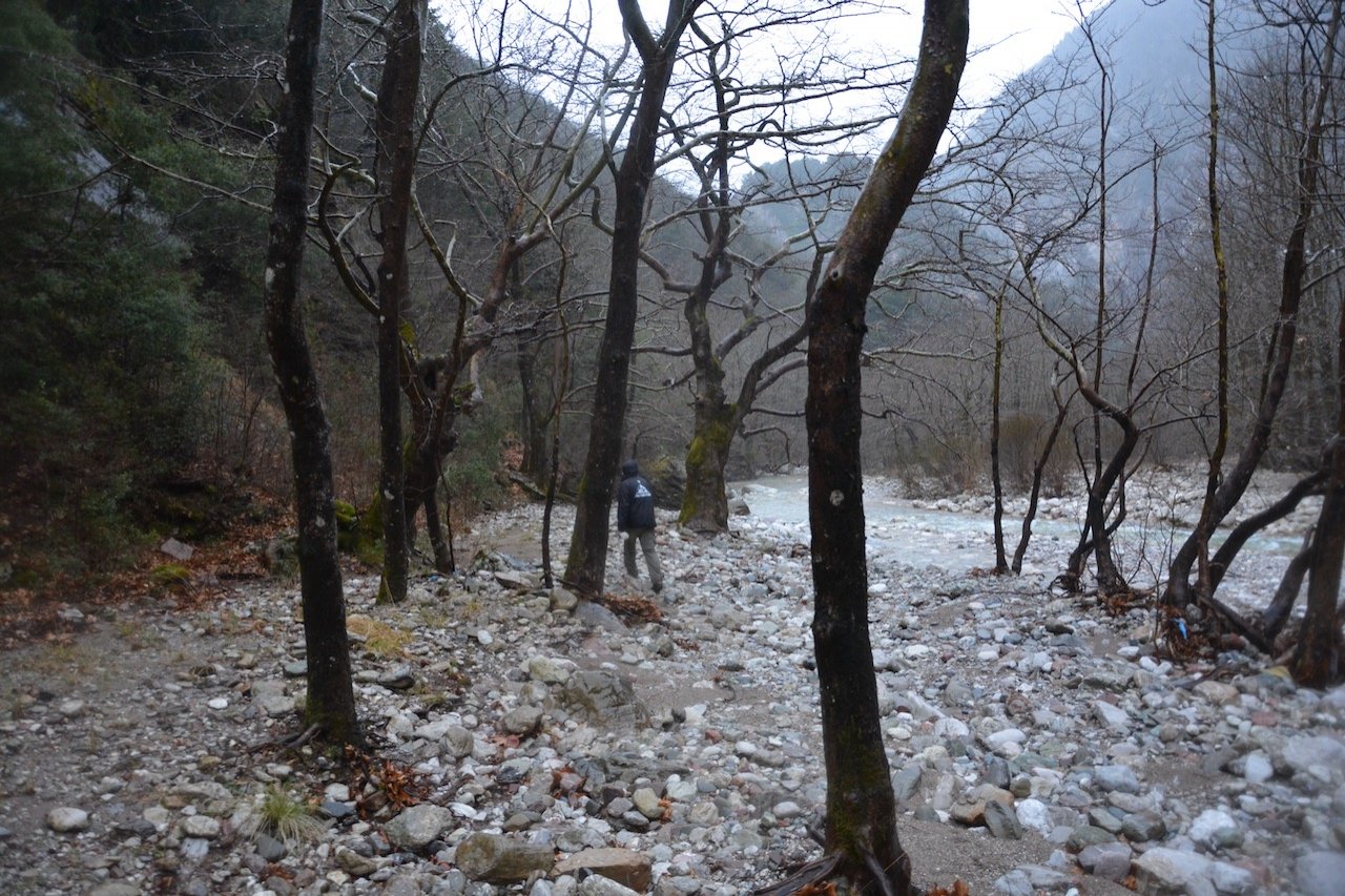 North Agrafa, Argithea / Locating the old path / Kali Komi to Korakonisi stone bridge 