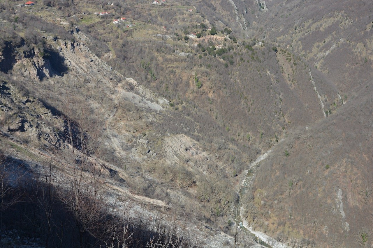 North Agrafa, Argithea / Locating the old path / Kali Komi to Korakonisi stone bridge 