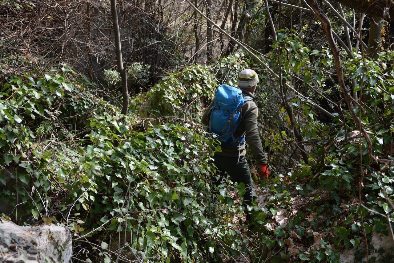 North Agrafa, Argithea / Locating the old path / Kali Komi to Korakonisi stone bridge 