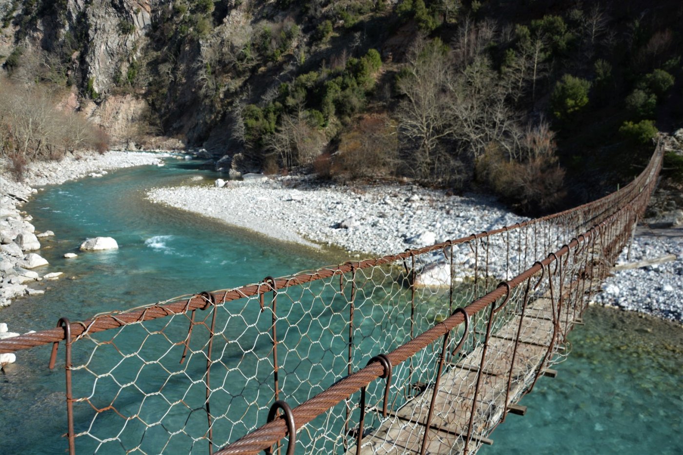 Εντοπισμός διαδρομής στην κοιλάδα του Αχελώου / Σκάλα Κορλίγκα - Σκαρπάρι - κρεμαστή Γέφυρα Αχελώου