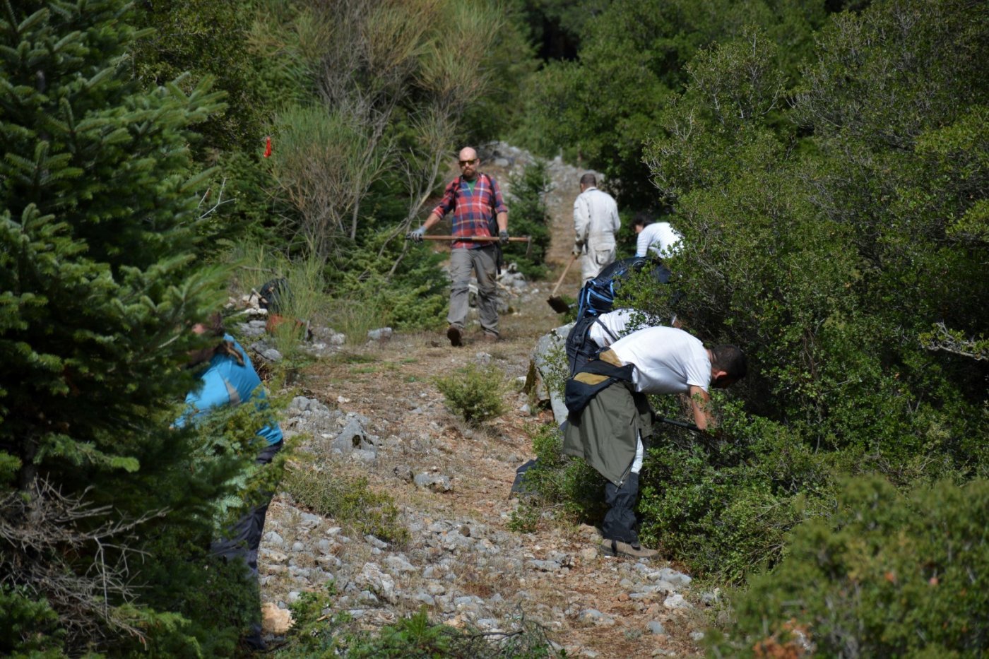 Giona mt / Start of a 2 months volunteering camp / Opening & digging the Pindus trail stitching paths