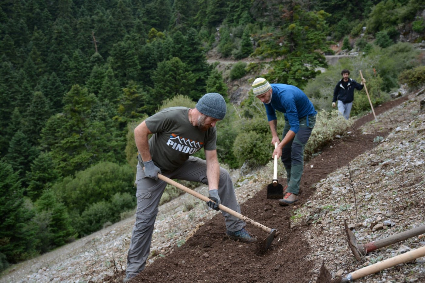 Giona mt / Start of a 2 months volunteering camp / Opening & digging the Pindus trail stitching paths