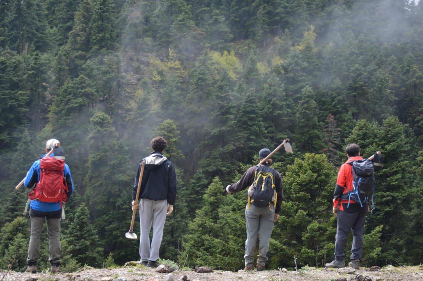 Giona mt / Start of a 2 months volunteering camp / Opening & digging the Pindus trail stitching paths