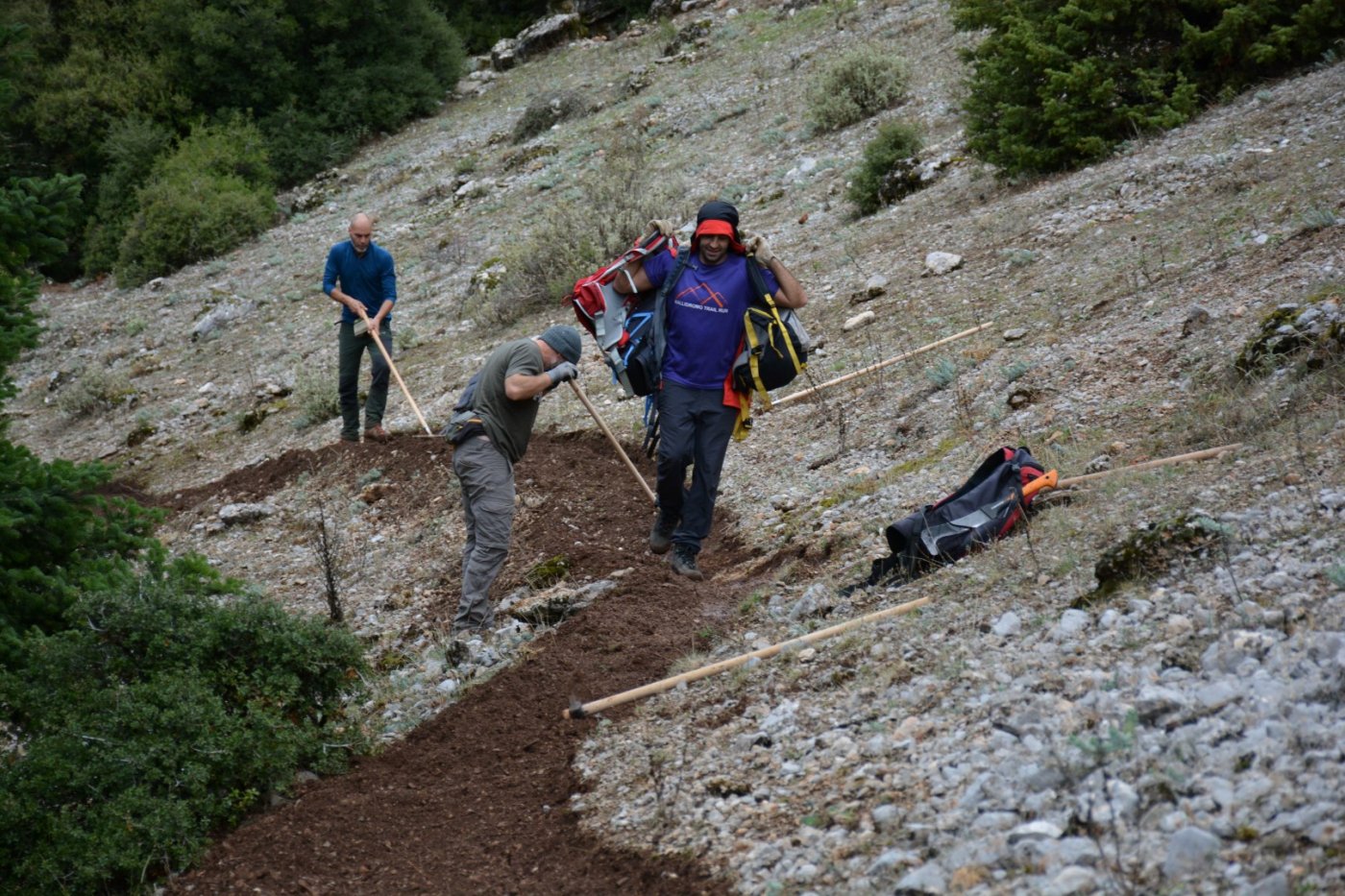 Giona mt / Start of a 2 months volunteering camp / Opening & digging the Pindus trail stitching paths