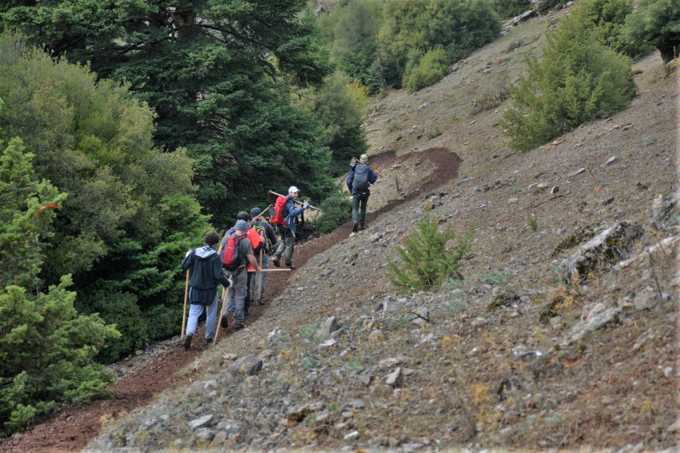 Giona mt / Start of a 2 months volunteering camp / Opening & digging the Pindus trail stitching paths