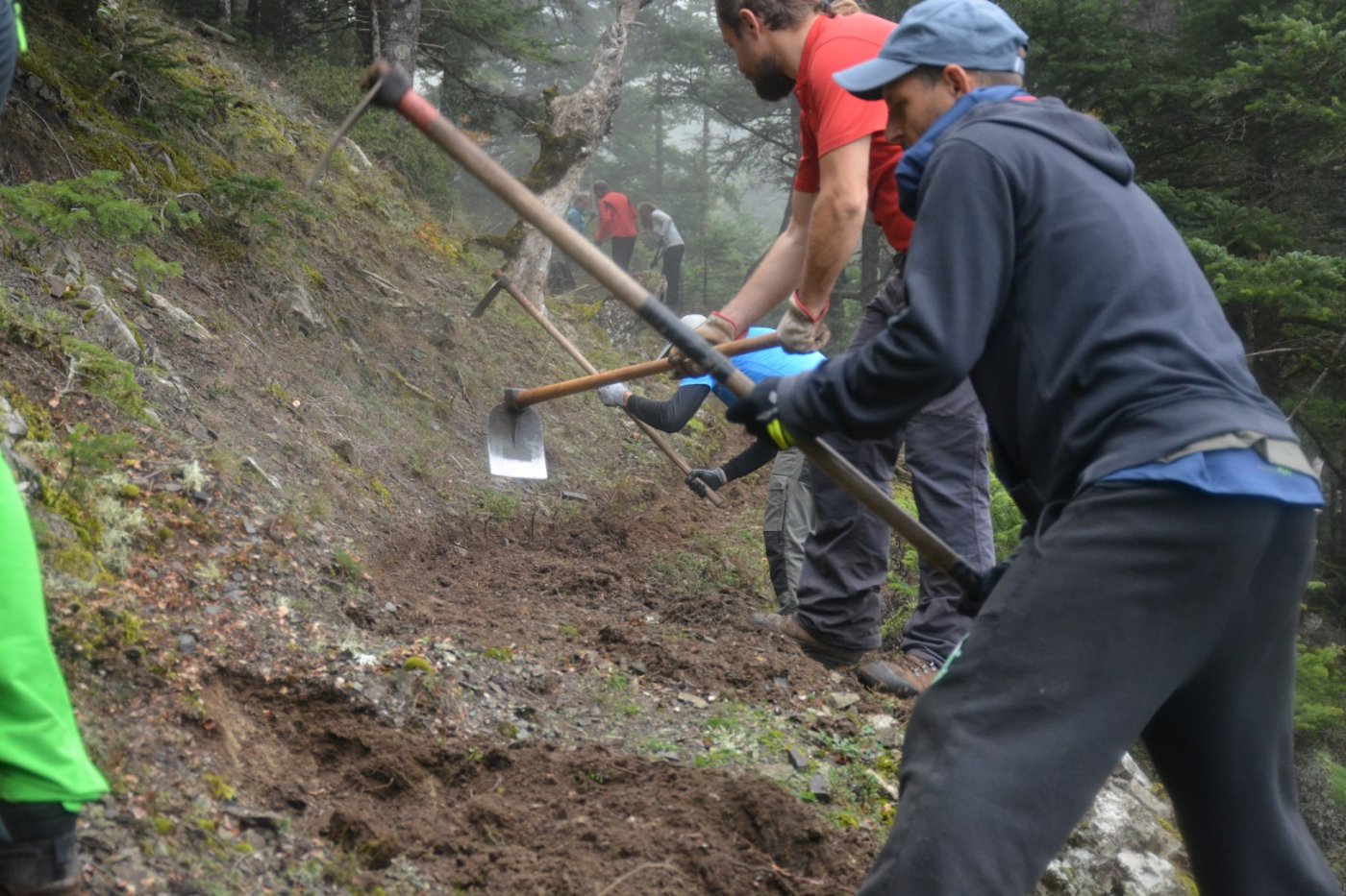 N.E. Vardousia / Opening the old Ath. Diakos - Mousounitsa forest path / Pindus trail