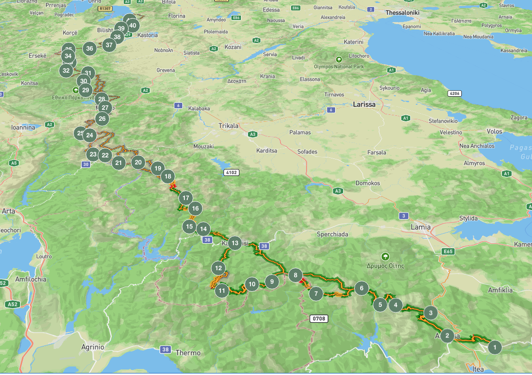 Pindus Trail dynamic map /  final stage of integration