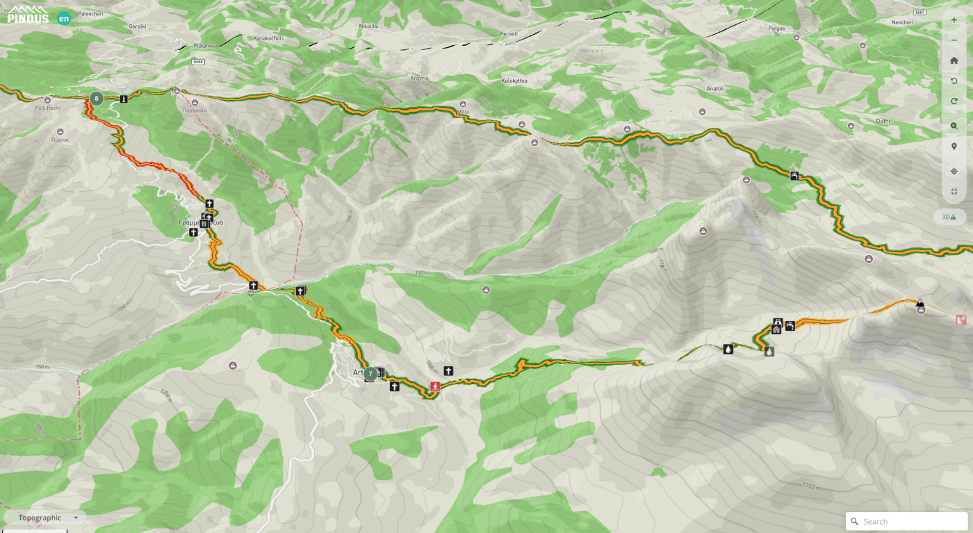 Pindus Trail dynamic map /  final stage of integration