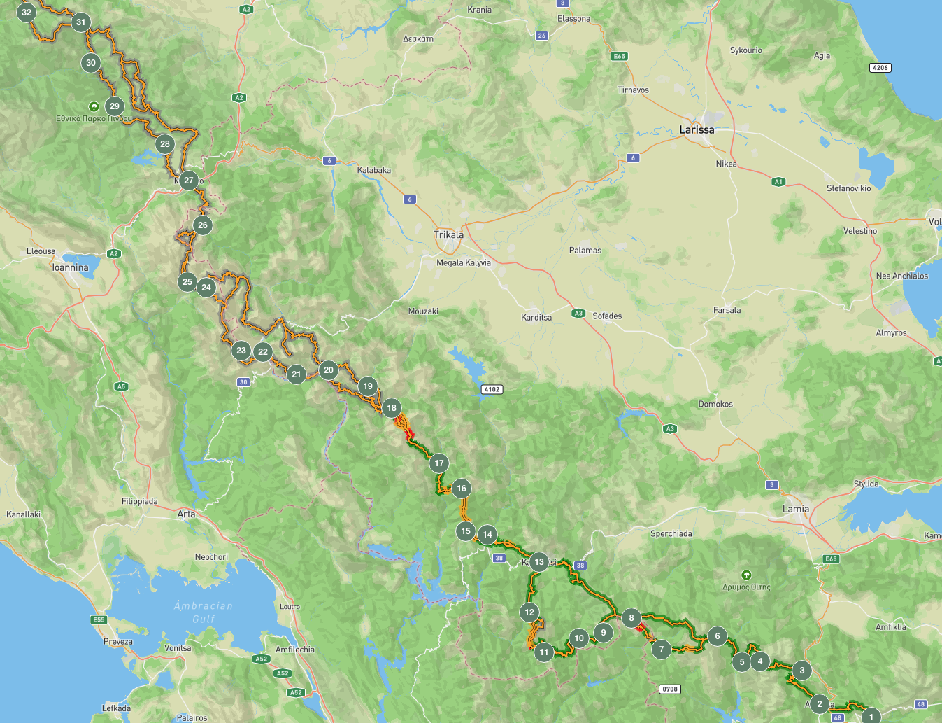 Pindus Trail dynamic map /  final stage of integration