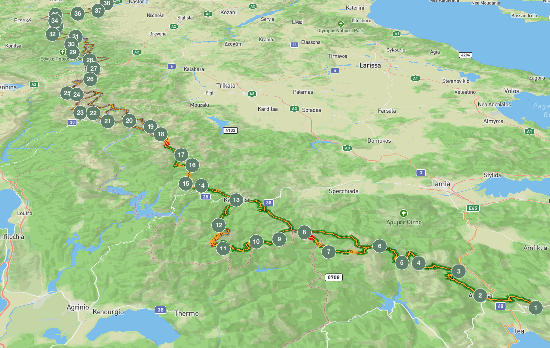 Pindus Trail dynamic map /  final stage of integration