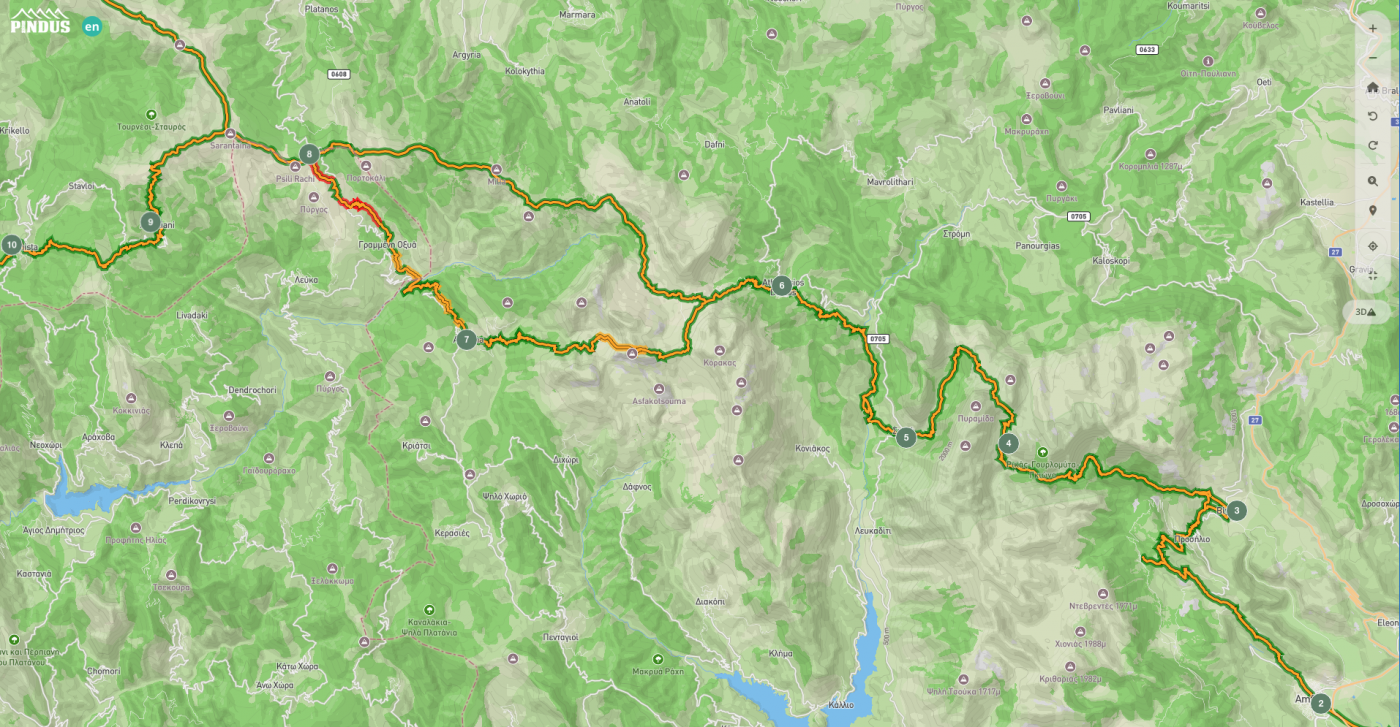 Pindus Trail dynamic map /  final stage of integration