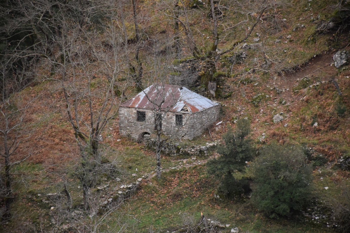 Αποτύπωση για την εκπόνηση της μελέτης και προσήμανση στο τμήμα Μάραθος - Καρβασαράς των Αγράφων.