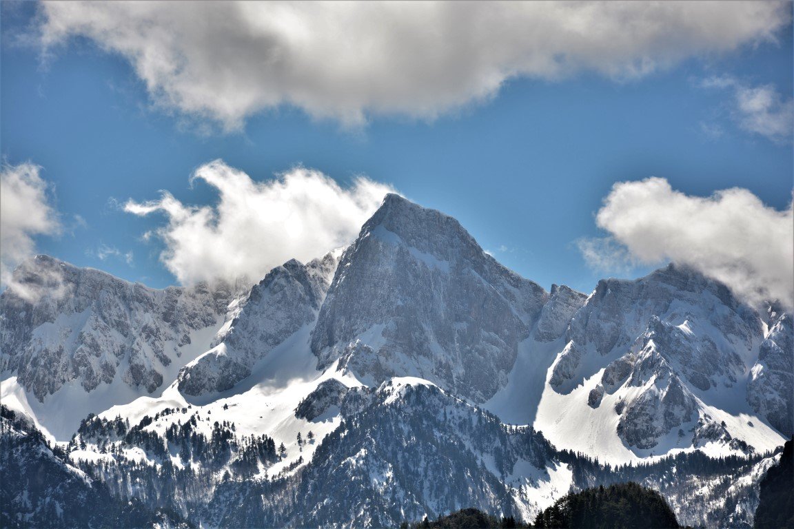 Embracing the Enchantment of Snowfall in Pindos Mountains