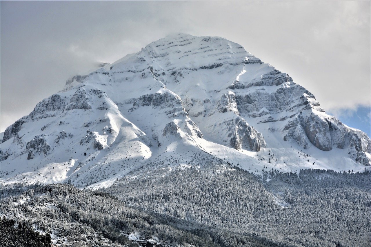 Embracing the Enchantment of Snowfall in Pindos Mountains