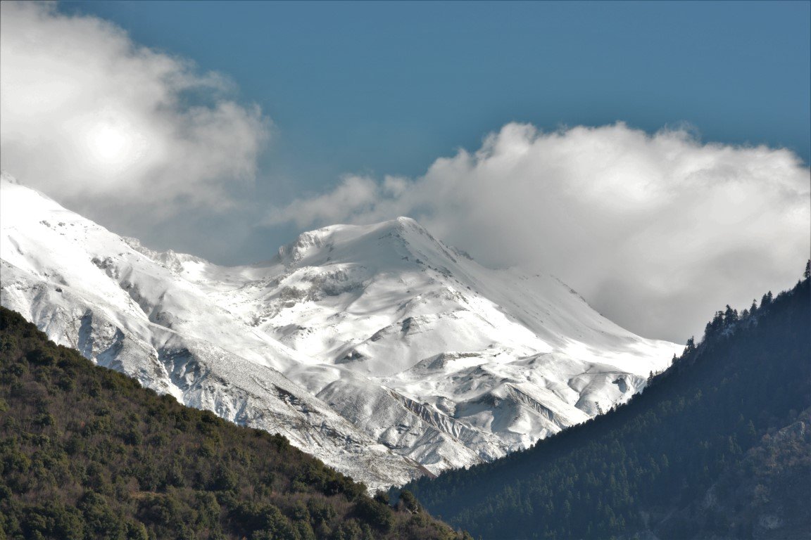 Embracing the Enchantment of Snowfall in Pindos Mountains