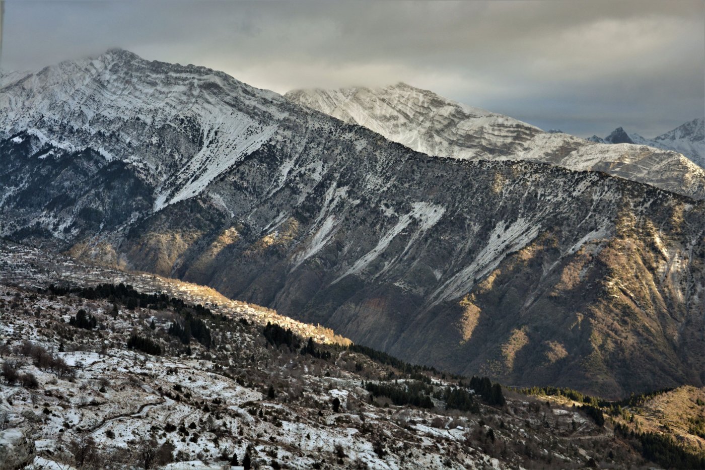 Embracing the Enchantment of Snowfall in Pindos Mountains