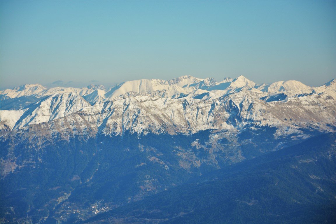 Embracing the Enchantment of Snowfall in Pindos Mountains