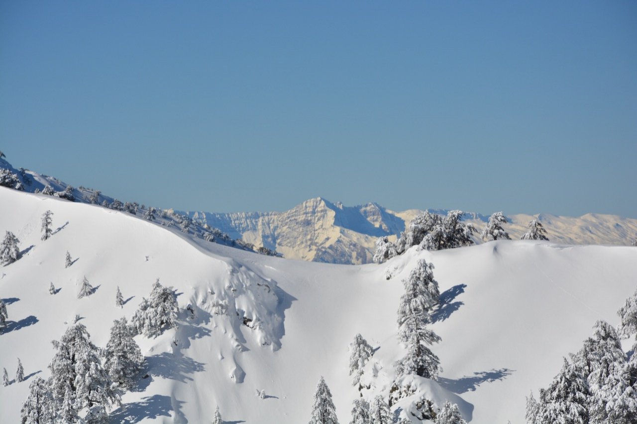 Embracing the Enchantment of Snowfall in Pindos Mountains